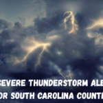 multiple severe thunderstorm alerts issued for south carolina counties